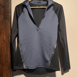 Under Armour Black and Blue Fitted Top